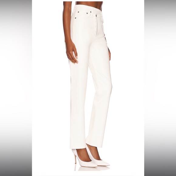 NWT AGOLDE recycled leather cross cross pant straight - Picture 3 of 14